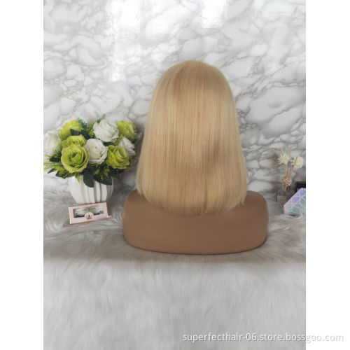 613 Lace Frontal Bob Wig Virgin Cuticle Aligned Hair 100% Human Hair 613 Wigs